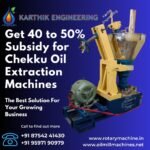 get 40 to 50% subsidy for chekku oil extraction machine