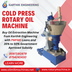Cold Press Rotary Oil Machine Manufacturer - Karthik Engineering